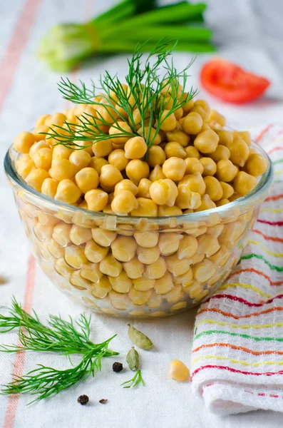 Chickpeas with spices — Stock Photo, Image