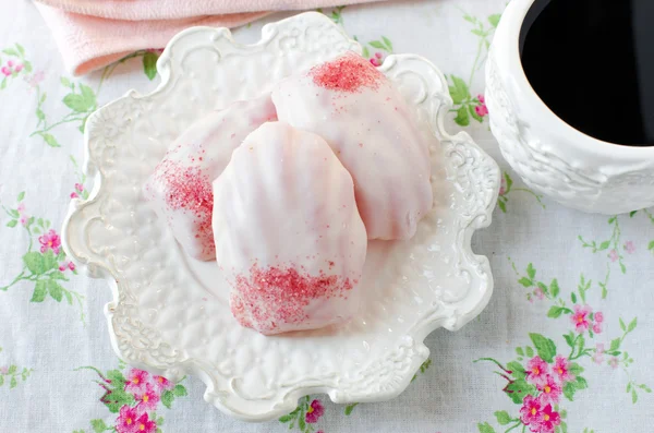 Fruit jellies in white chocolate — Stock Photo, Image