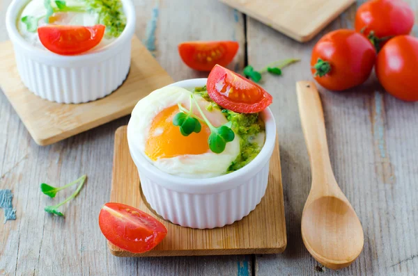 Eggs baked — Stock Photo, Image