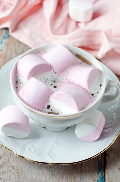Caffè con marshmallow — Foto Stock