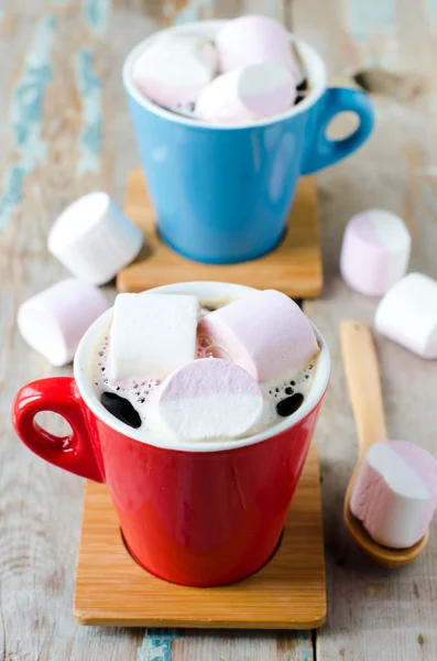 Malvavisco en la taza con café — Foto de Stock