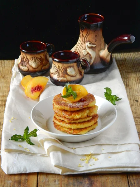 Milho - panquecas de queijo — Fotografia de Stock