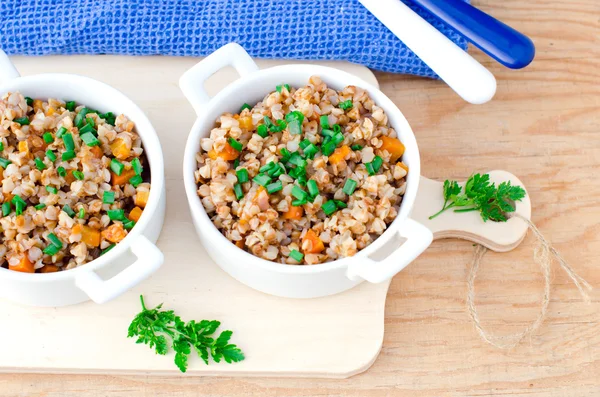 Buckwheat stewed — Stock Photo, Image