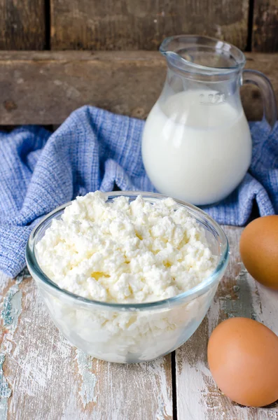 Leche de requesón y huevos — Foto de Stock