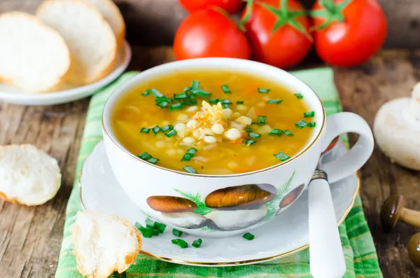 Lentil soup and mushrooms — Stock Image Lentil soup and mushrooms Stock Image