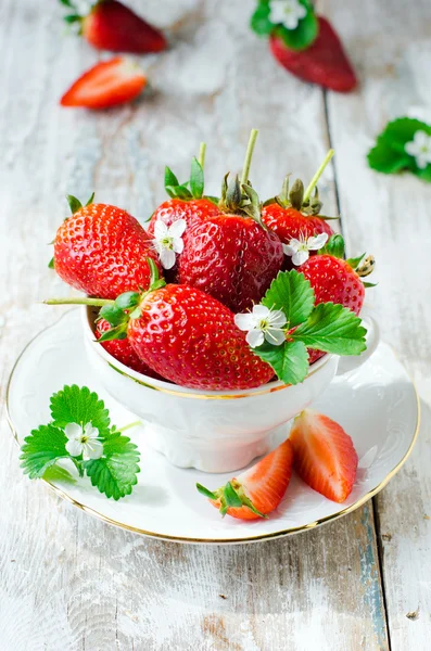 杯中的草莓 — 图库照片