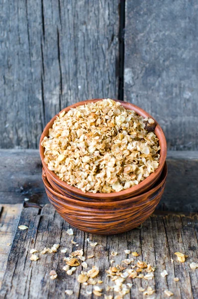 Buckwheat flakes — Stock Photo, Image