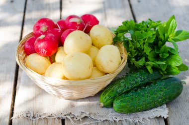 Sepette taze sebzeler