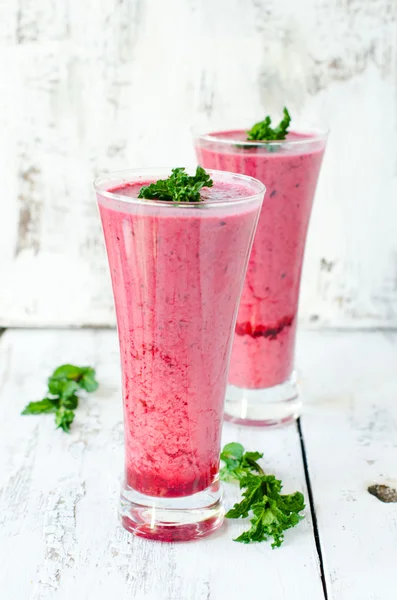 Berry milk cocktail — Stock Photo, Image