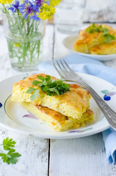 Calabacín de pastel y queso — Foto de Stock