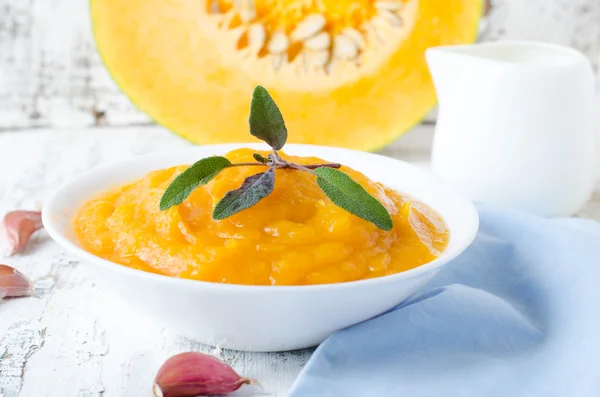 Pumpkin puree soup — Stock Photo, Image