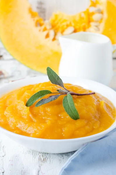 Zuppa di purea di zucca — Foto Stock