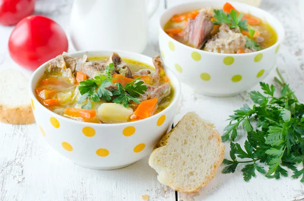 Supă de curcan cu legume — Fotografie, imagine de stoc