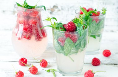 Ahududu ve naneli limonata