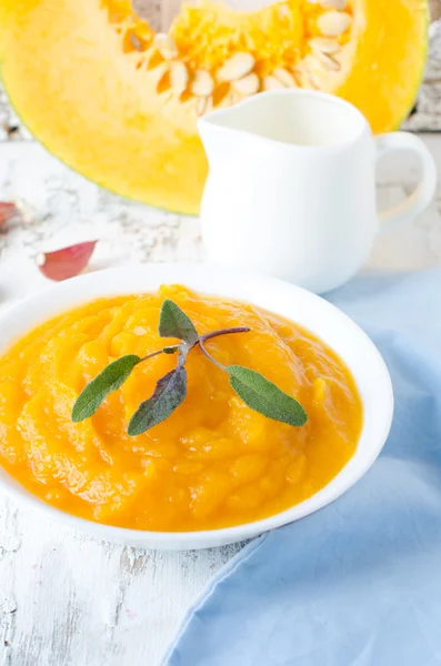 Pompoenpuree soep — Stockfoto