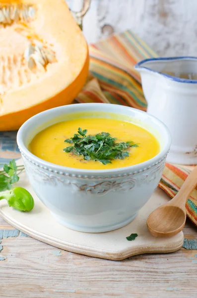 Pumpkin cream soup — Stock Photo, Image