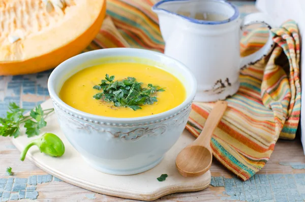 Soupe à la crème de citrouille — Photo