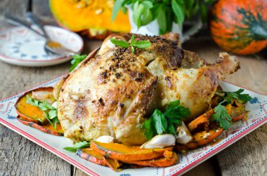 Kabak pişmiş tavuk