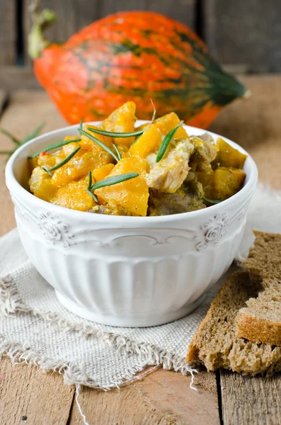 Meat stew with pumpkin — Stock Image Meat stew with pumpkin Royalty Free Stock Images