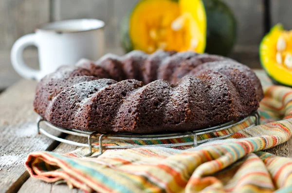 Pompoen chocoladetaart — Stockfoto