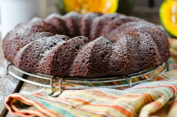 Pompoen chocoladetaart — Stockfoto