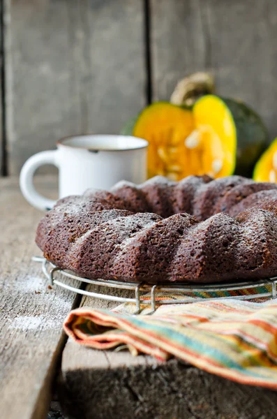 Pompoen chocoladetaart — Stockfoto