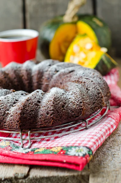 Pompoen chocoladetaart — Stockfoto