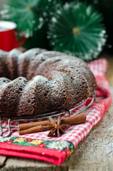 Bolo de Natal de Chocolate — Fotografia de Stock