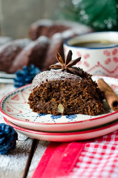 Pastel de Navidad de chocolate — Foto de Stock