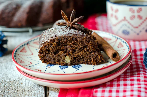 Chocolade christmas cake — Stockfoto