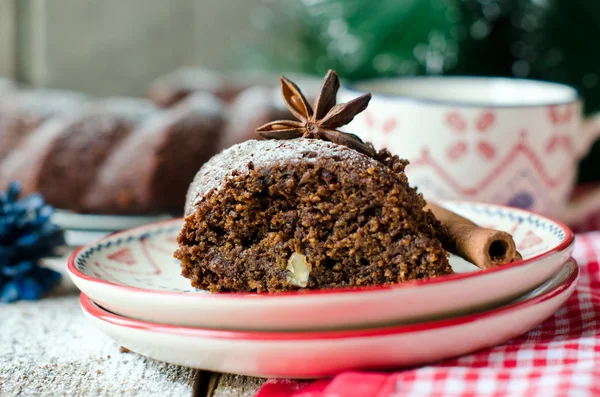 Boże Narodzenie ciasto czekoladowe — Zdjęcie stockowe