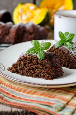 Balkabağı çikolatalı kek