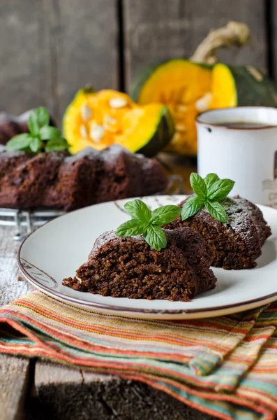 Gâteau à la citrouille au chocolat — Photo