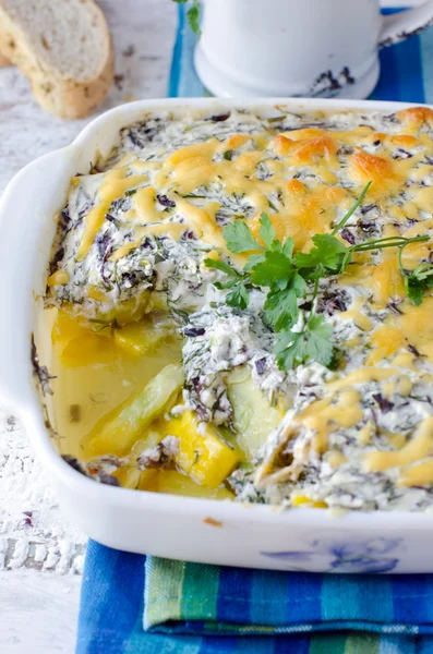 Baked Zucchini and Cheese — Stock Photo, Image