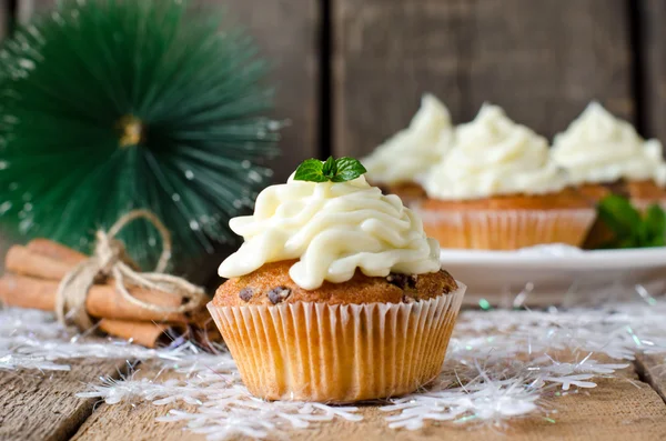 Christmas cupcakes — Stock Photo, Image