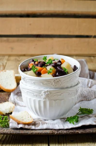 Thick soup with beans — Stock Photo, Image