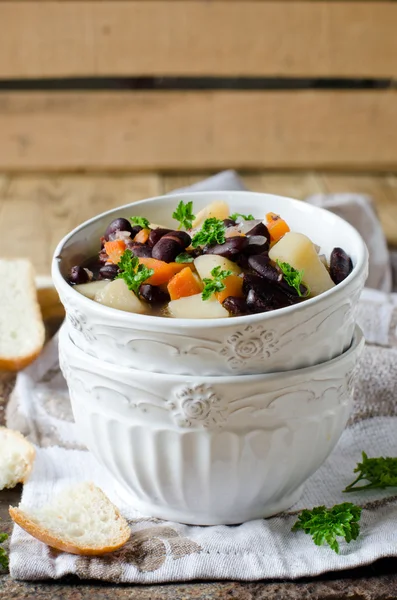 Thick soup with beans — Stock Photo, Image