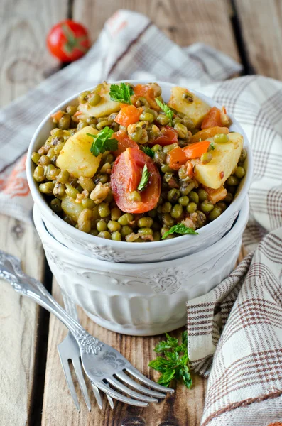 ムング豆と野菜の煮込み — ストック写真