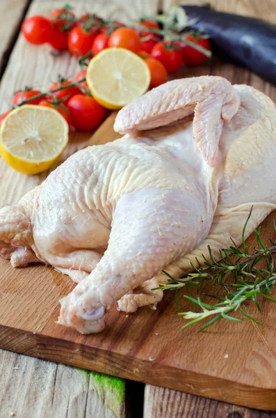 Fresh chicken marinated — Stock Photo, Image