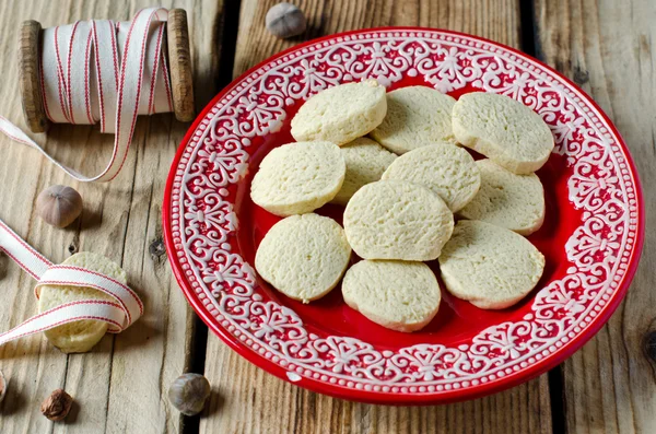 Walnut cookies on a plate — Stock Photo, Image