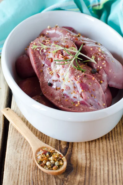 Fresh pork kidney — Stock Photo, Image