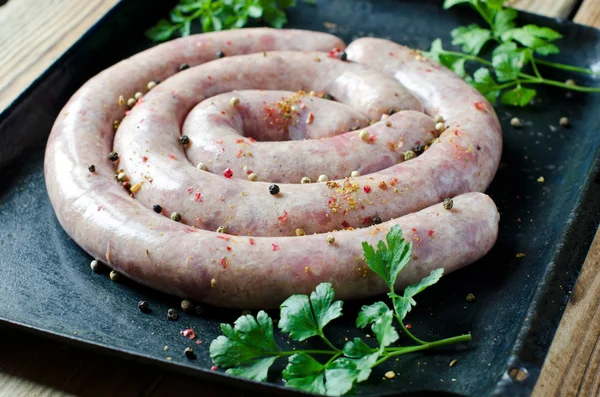 Homemade pork sausages — Stock Photo, Image