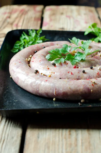 Salsicce di maiale fatte in casa — Foto Stock