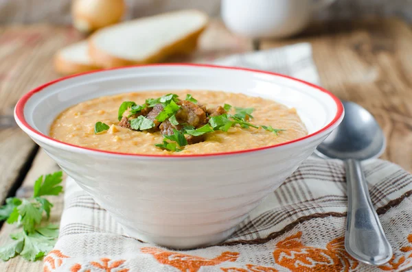 野菜と豆のスープのピューレ — ストック写真