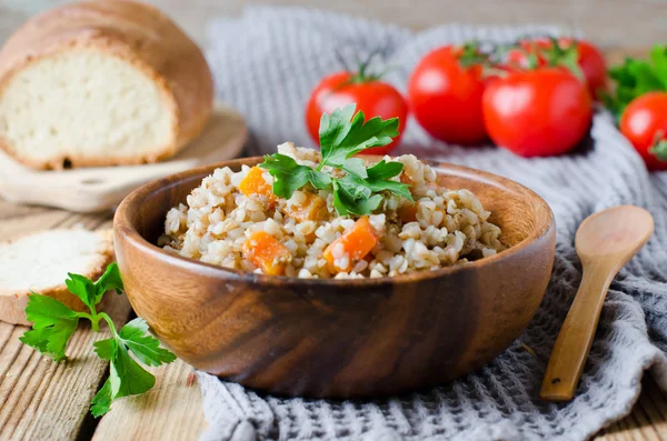 Trigo mourisco com legumes — Fotografia de Stock