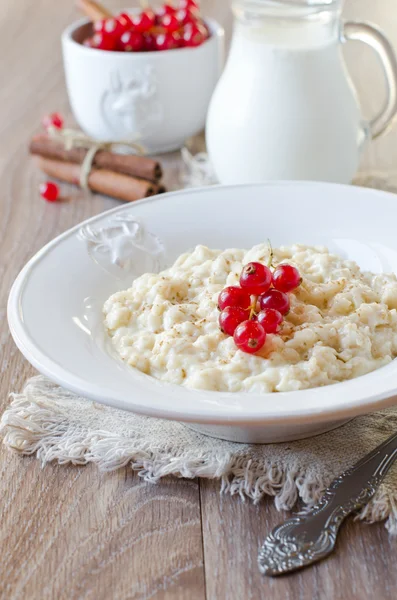 Milk porridge with berries — Stock Photo, Image