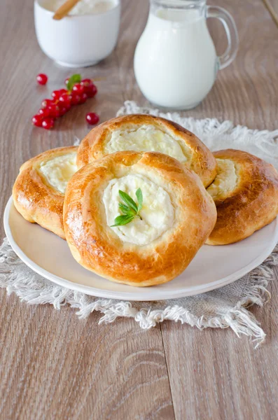 Buns com queijo cottage — Fotografia de Stock