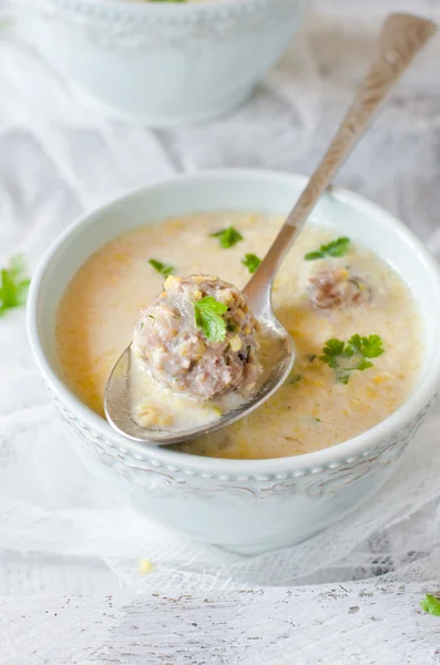 Soup with meatballs — Stock Image Soup with meatballs Stock Image