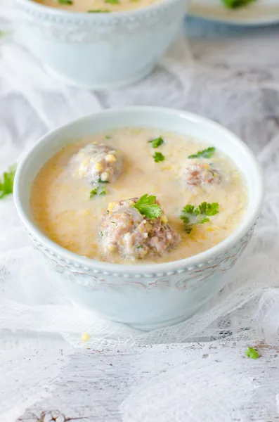 Soup with meatballs — Stock Image Soup with meatballs Royalty Free Stock Images