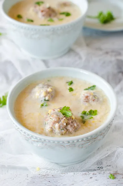 Soup with meatballs — Stock Image Soup with meatballs Royalty Free Stock Images